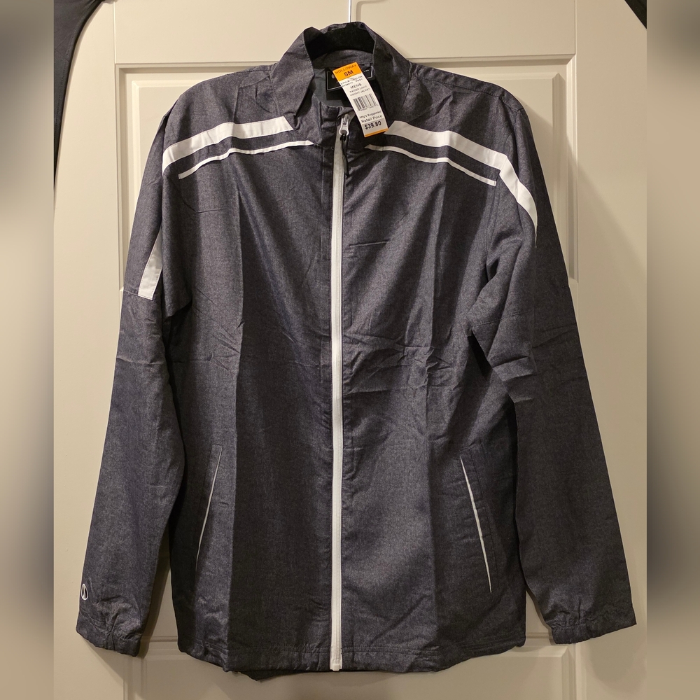 Mens Small - Holloway Raider Lightweight Jacket Grey/White